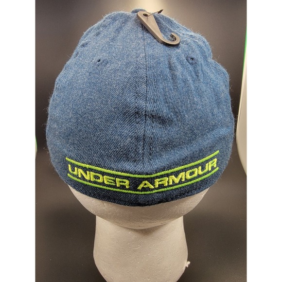 Under Armour W/Lime Green Symbol Size LG/XL Blue Baseball Cap - Picture 5 of 9
